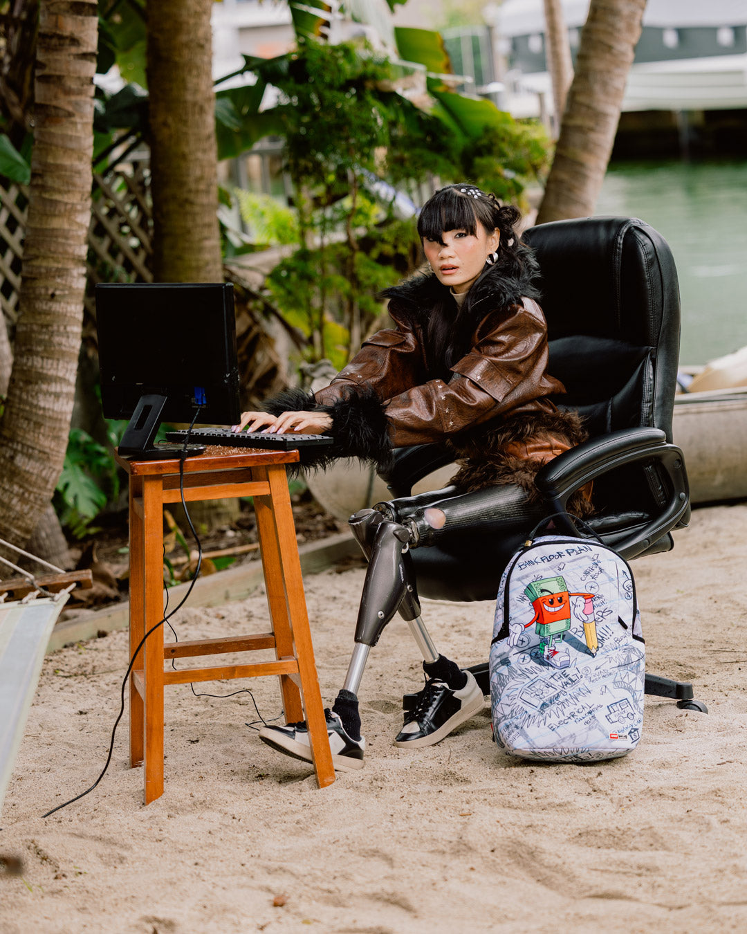SPRAYGROUND® BACKPACK MONEY BOY PENCIL DOODLES