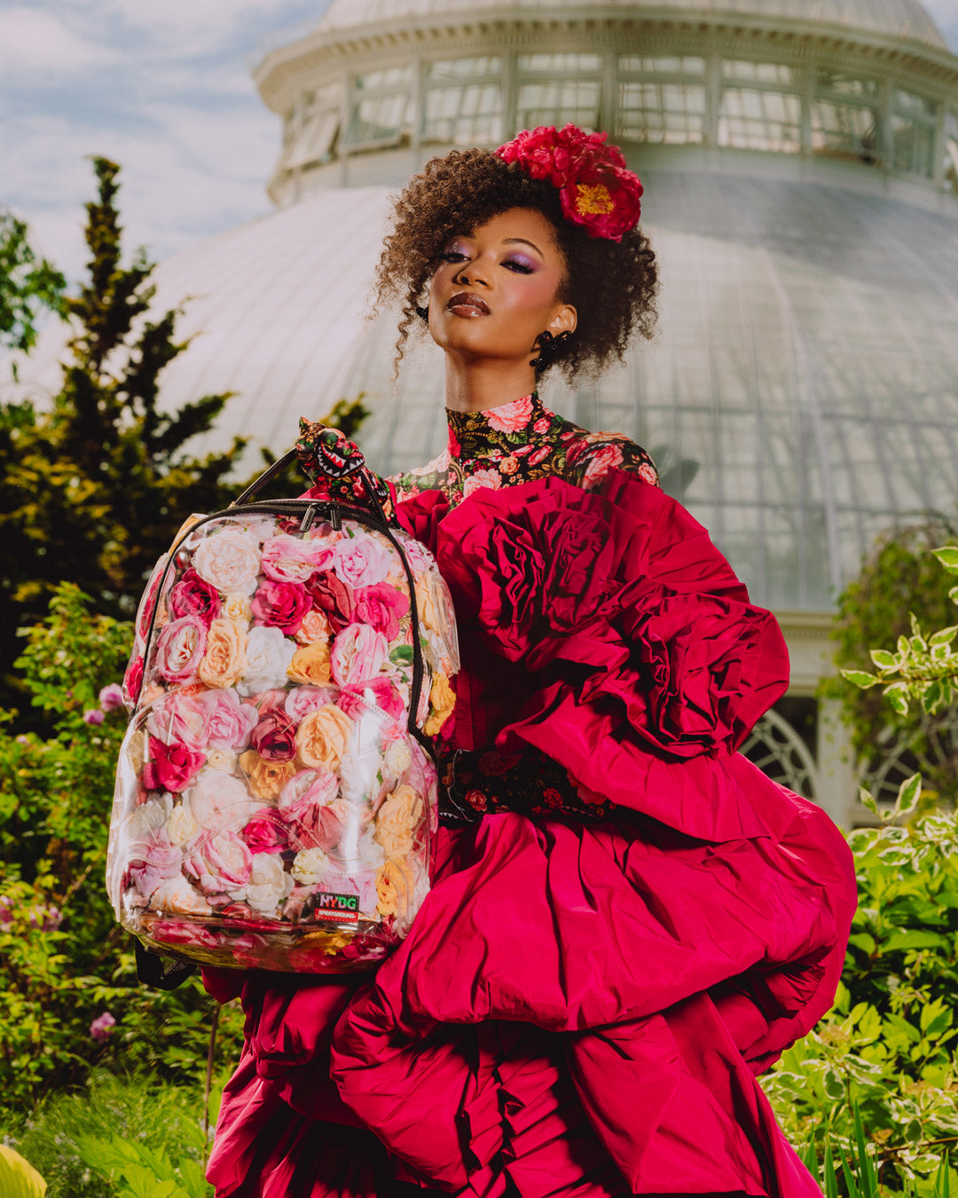SPRAYGROUND® BACKPACK NYBG FLOWERS CLEAR BACKPACK