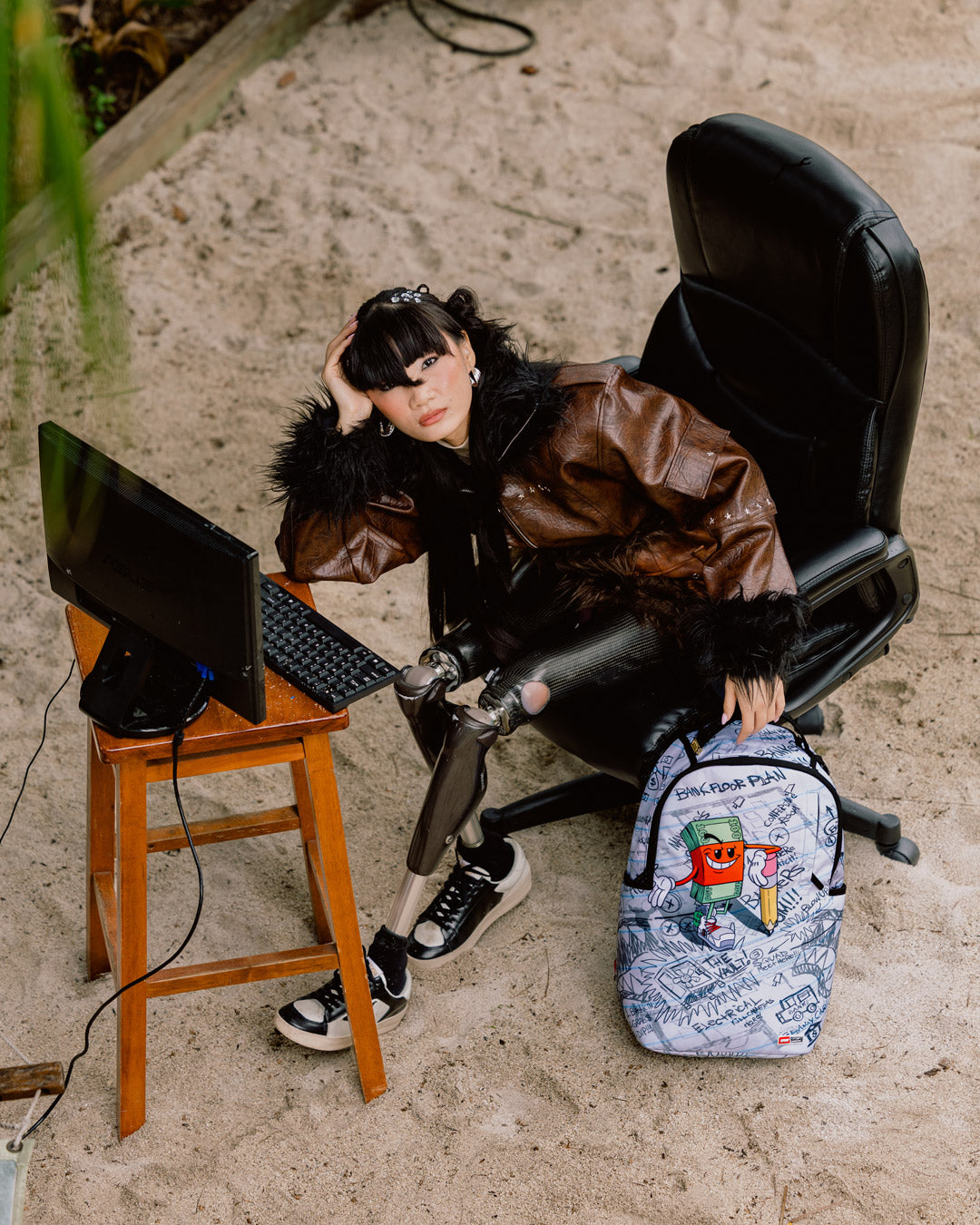 SPRAYGROUND® BACKPACK MONEY BOY PENCIL DOODLES