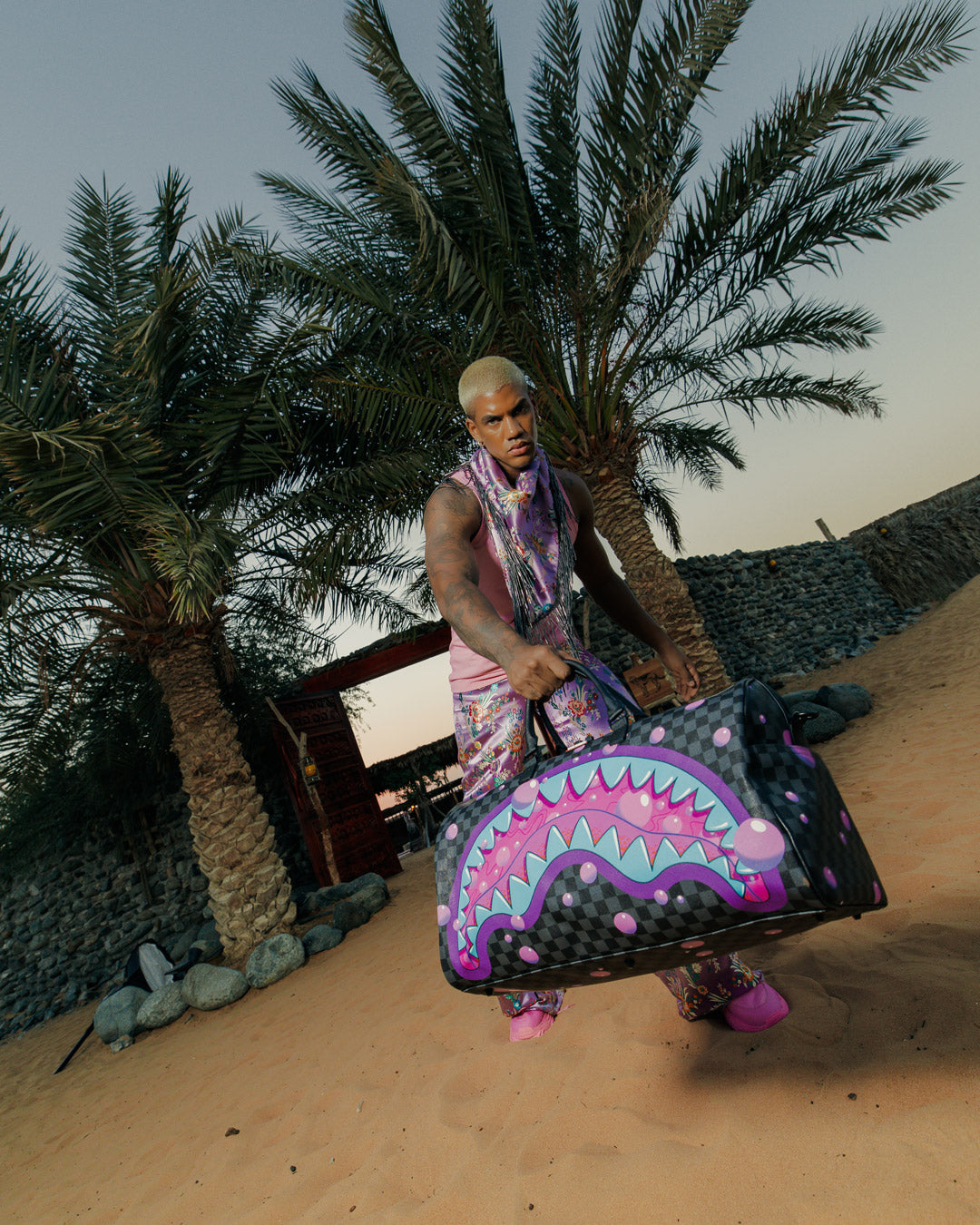 SPRAYGROUND® DUFFLE PURPLE SLIME TAKEOVER DUFFLE