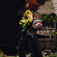 SPRAYGROUNDÂ® BACKPACK SHARKS IN PARIS WTF BUBBLE BROWN CHECK BACKPACK