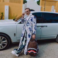SPRAYGROUNDÂ® BACKPACK SHARKS IN PARIS WTF BUBBLE BROWN CHECK BACKPACK