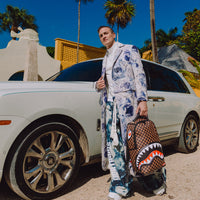 SPRAYGROUNDÂ® BACKPACK SHARKS IN PARIS WTF BUBBLE BROWN CHECK BACKPACK