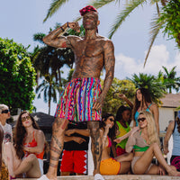 SPRAYGROUND® SWIM BIG PAPPI PATTERN SWIM SHORT