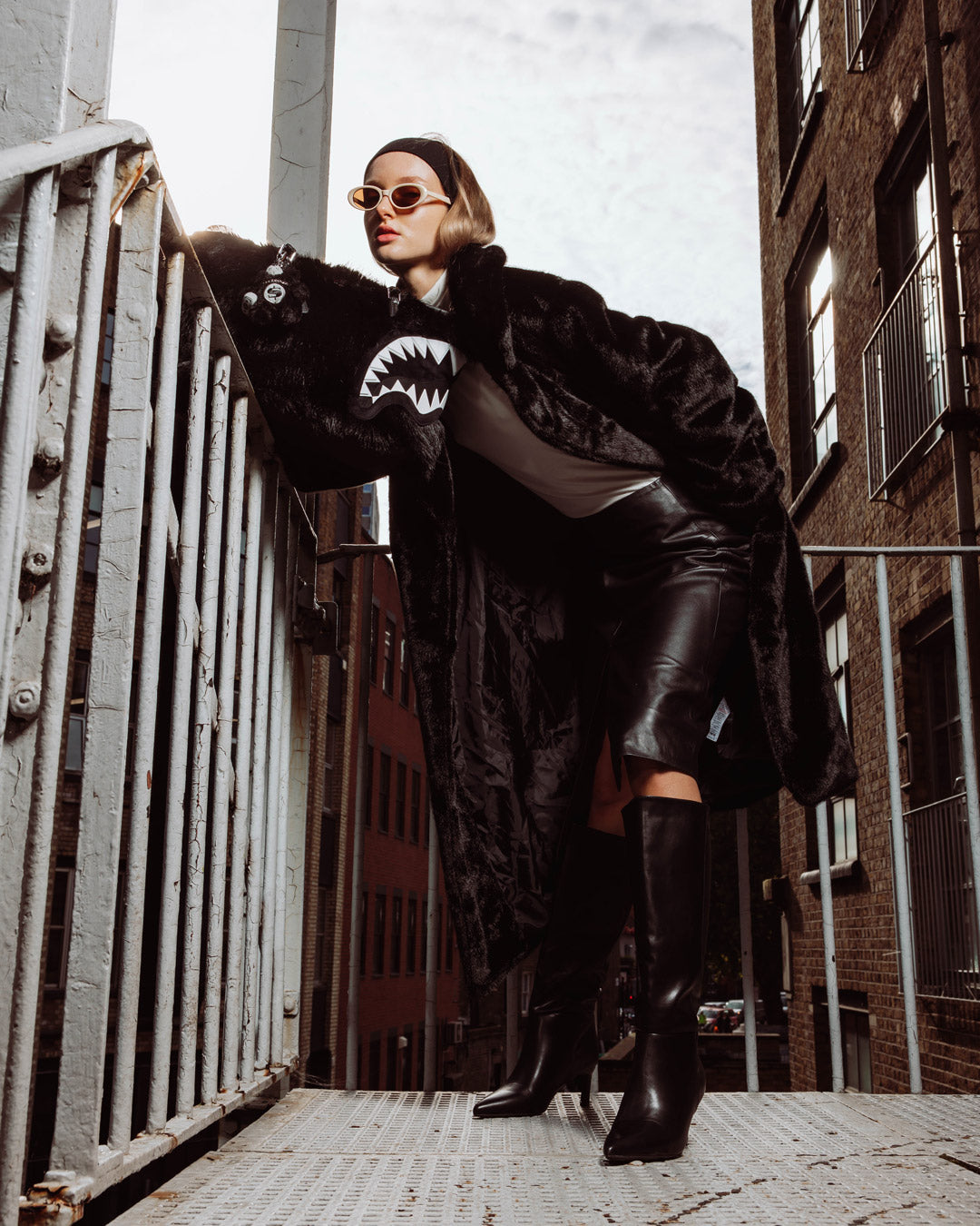 SPRAYGROUND® TOTE FUR CRAY BLACK TOTE