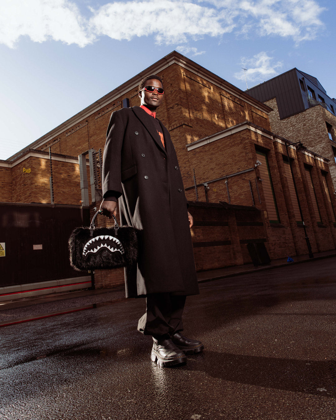 SPRAYGROUND® DUFFLE FUR CRAY BLACK MINI DUFFLE