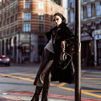 SPRAYGROUND® POUCHETTE FUR CRAY BLACK CROSSOVER CLUTCH