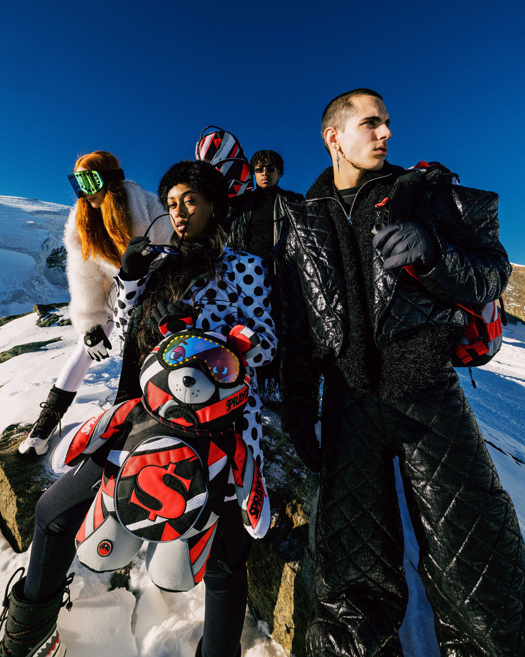 SPRAYGROUND® BACKPACK SHREDDED ARCTIC MONEYBEAR BACKPACK