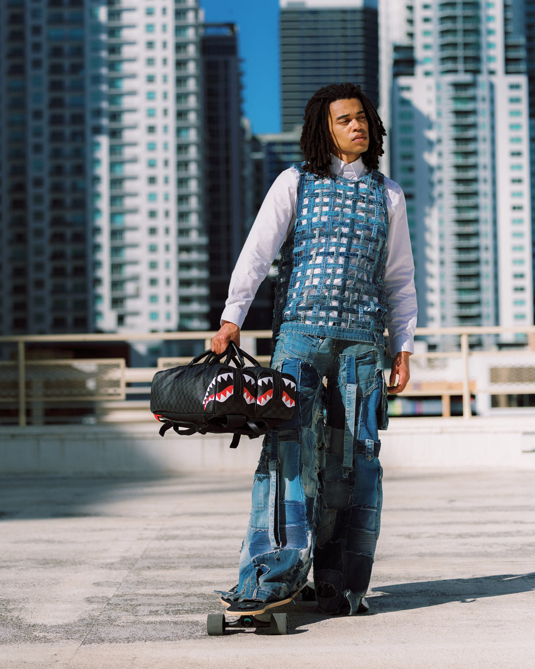 SPRAYGROUND® BACKPACK DOUBLE TROUBLE DOUBLE DUFFLE BACKPACK