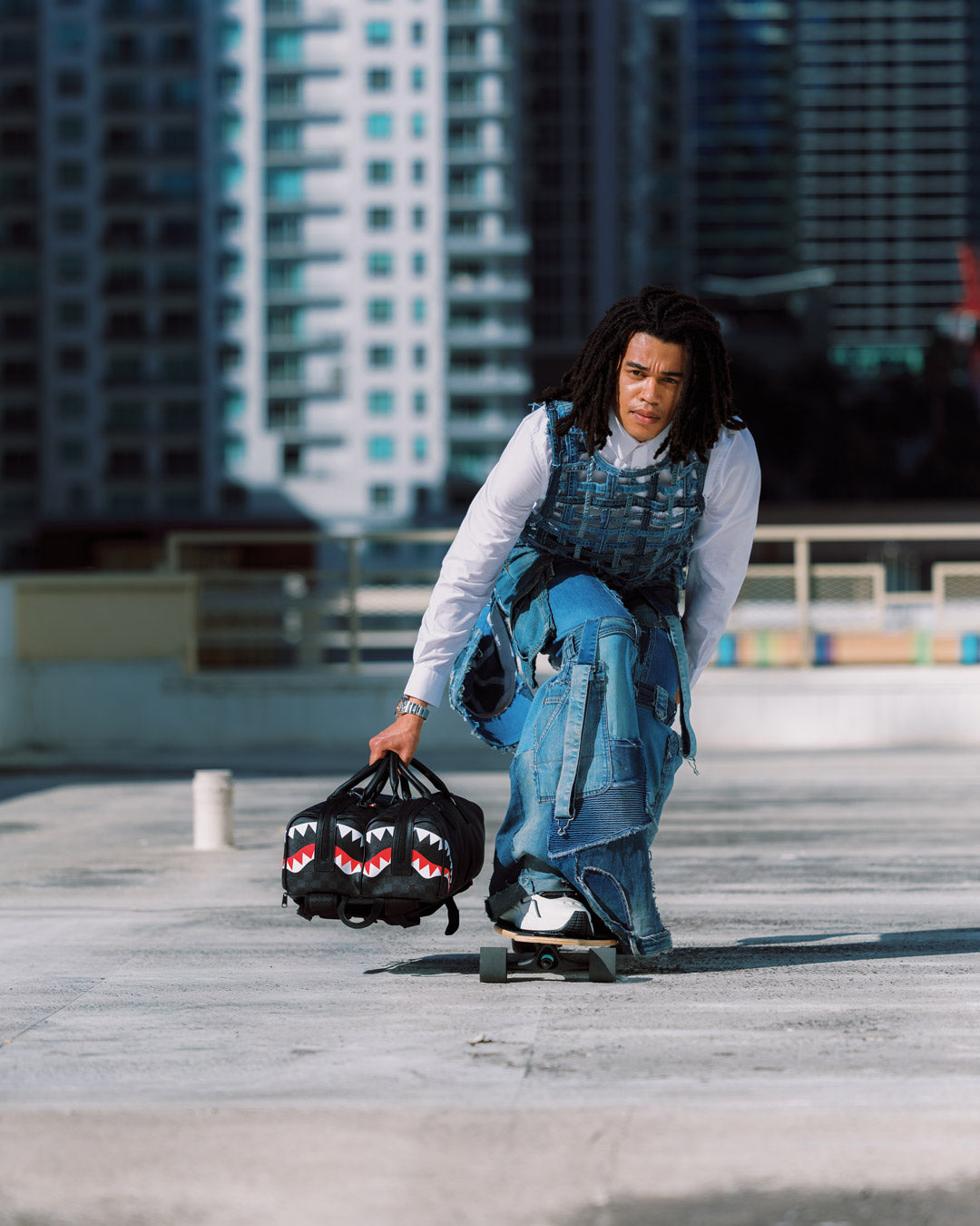 SPRAYGROUND® BACKPACK DOUBLE TROUBLE DOUBLE DUFFLE BACKPACK