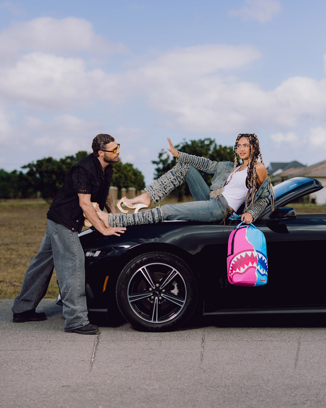 SPRAYGROUND® BACKPACK SHARK CENTRAL COTTON CANDY BACKPACK