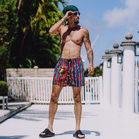SPRAYGROUND® SWIM BIG PAPPI PATTERN SWIM SHORT
