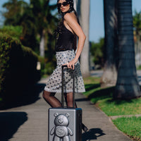 SPRAYGROUND® LUGGAGE MONEYBEAR MOGUL GUNMETAL CARRY-ON LUGGAGE
