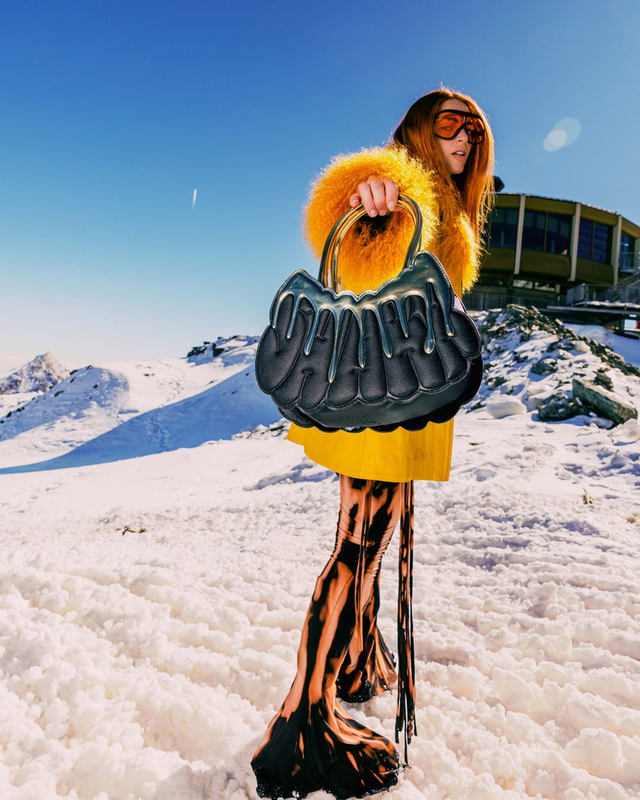 SPRAYGROUND® HANDBAG GOLD AND DANGEROUS SHARK HANDBAG