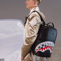 SPRAYGROUND® BACKPACK PORSCHE BLACK EMBOSSED PEPITA COLLAB BACKPACK - LIMITED EDITION