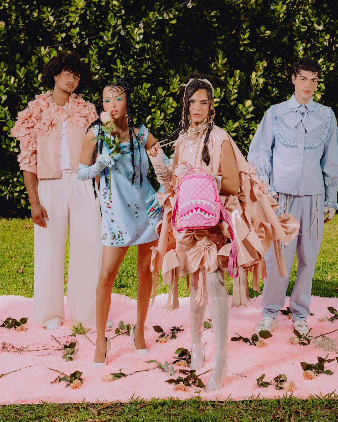 SPRAYGROUND: PINK New Check Faces Mini Backpack