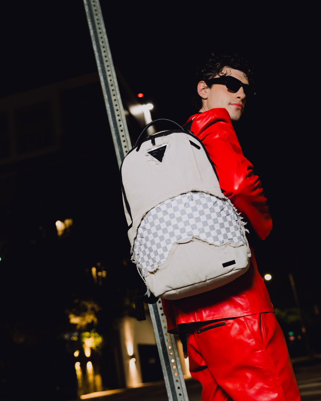 SPRAYGROUND® BACKPACK CREAM DENIM TEAR SHARK BACKPACK