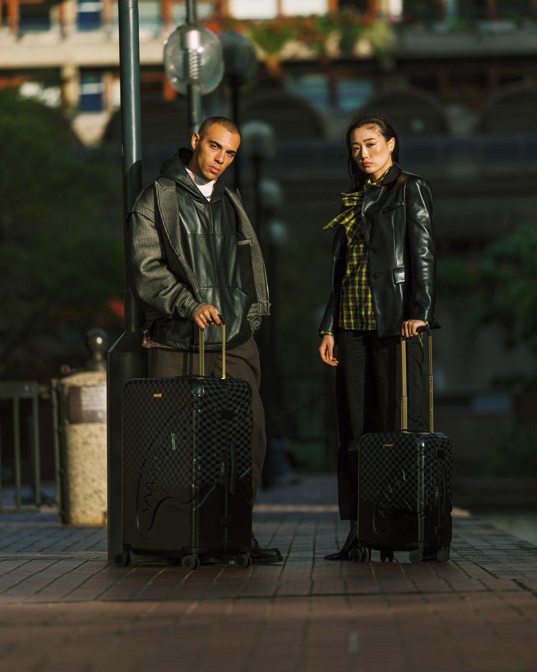 SPRAYGROUND® LUGGAGE SPRITZ BLACK CARRY-ON LUGGAGE