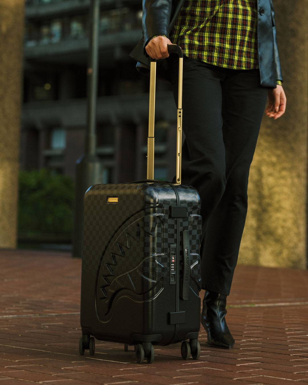 SPRAYGROUND® LUGGAGE SPRITZ BLACK CARRY-ON LUGGAGE