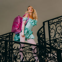 SPRAYGROUND® BACKPACK METALLIC PINK METALLIC DRIP BACKPACK