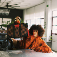 SPRAYGROUND® DUFFLE RED REDEMPTION PYRAMID DUFFLE