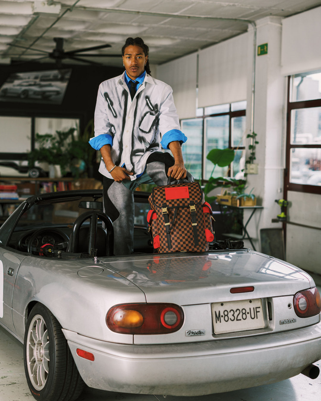 SPRAYGROUND® BACKPACK RED REDEMPTION MONTE CARLO BACKPACK