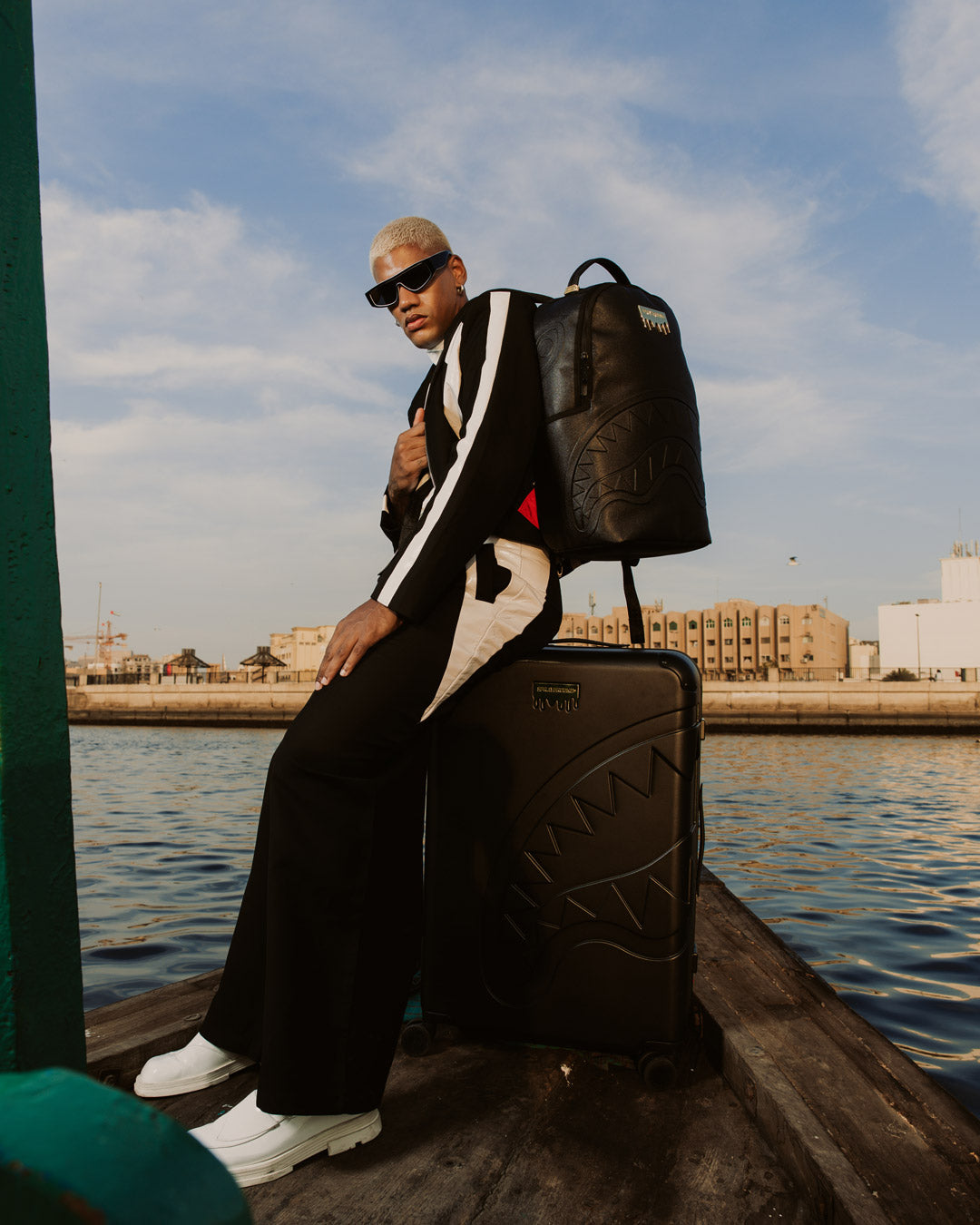 SPRAYGROUND® BACKPACK GOLD BRICK LUXE BLACK BACKPACK