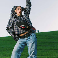 SPRAYGROUND® CROSSBODY SHARK CENTRAL KNIT SAVVY CROSSBODY