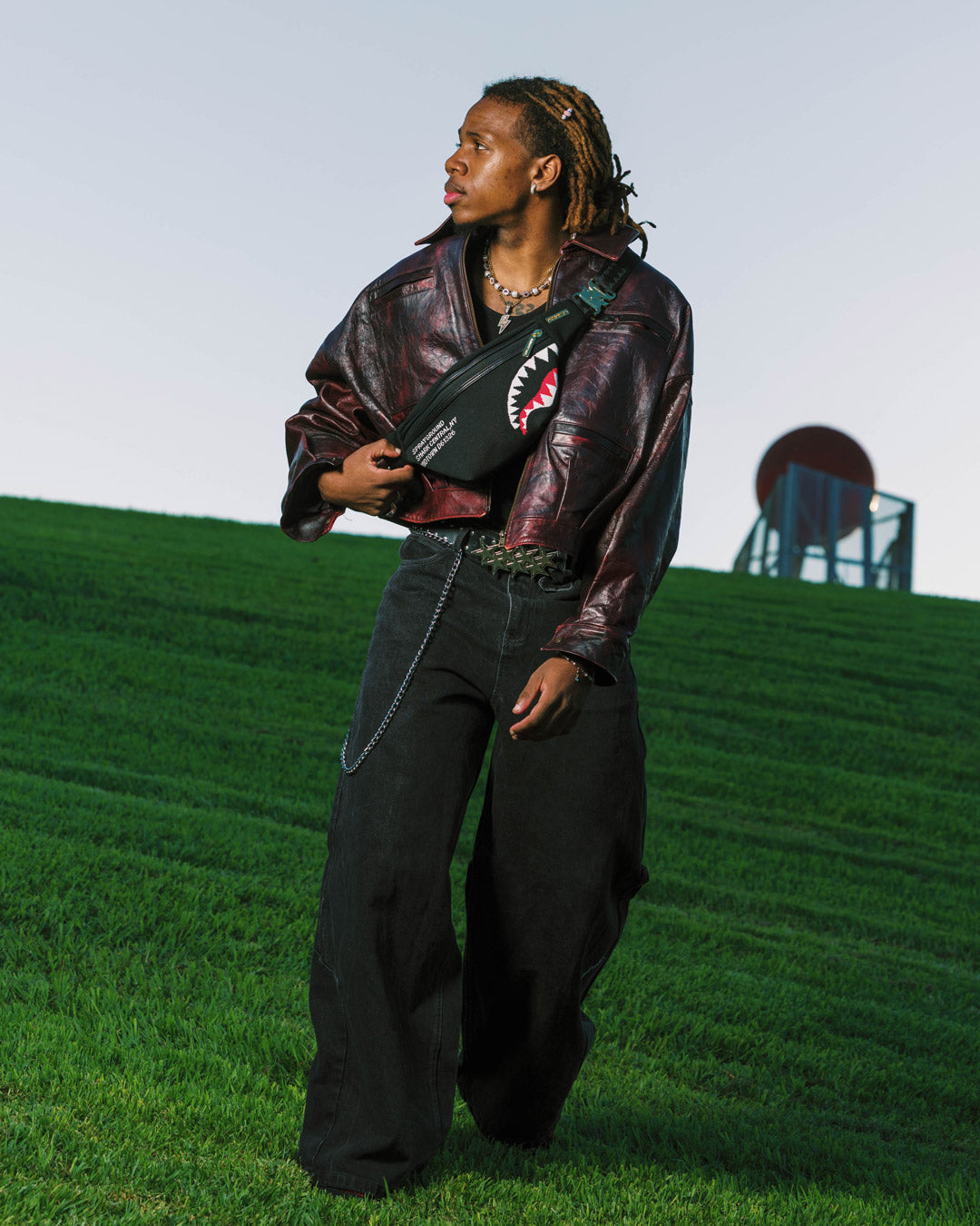 SPRAYGROUND® CROSSBODY SHARK CENTRAL KNIT SAVVY CROSSBODY