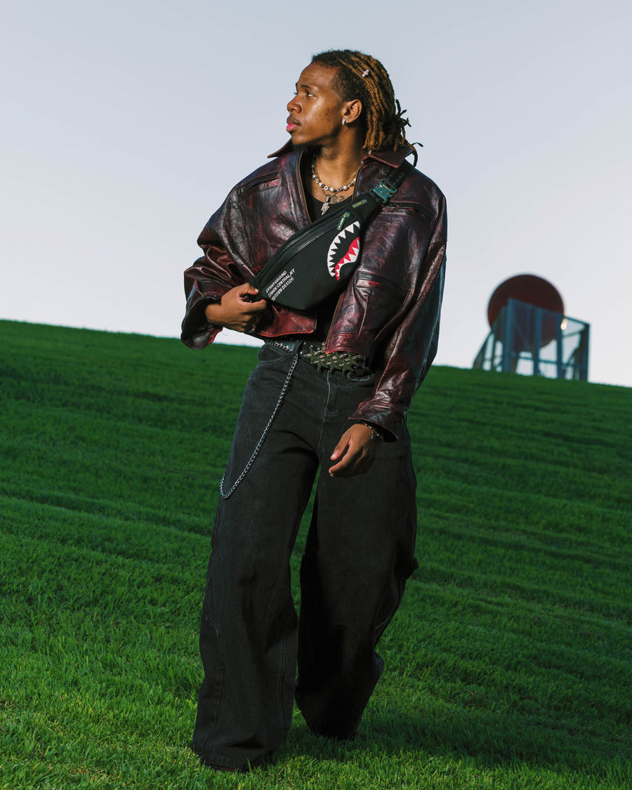 SPRAYGROUND® CROSSBODY SHARK CENTRAL KNIT SAVVY CROSSBODY