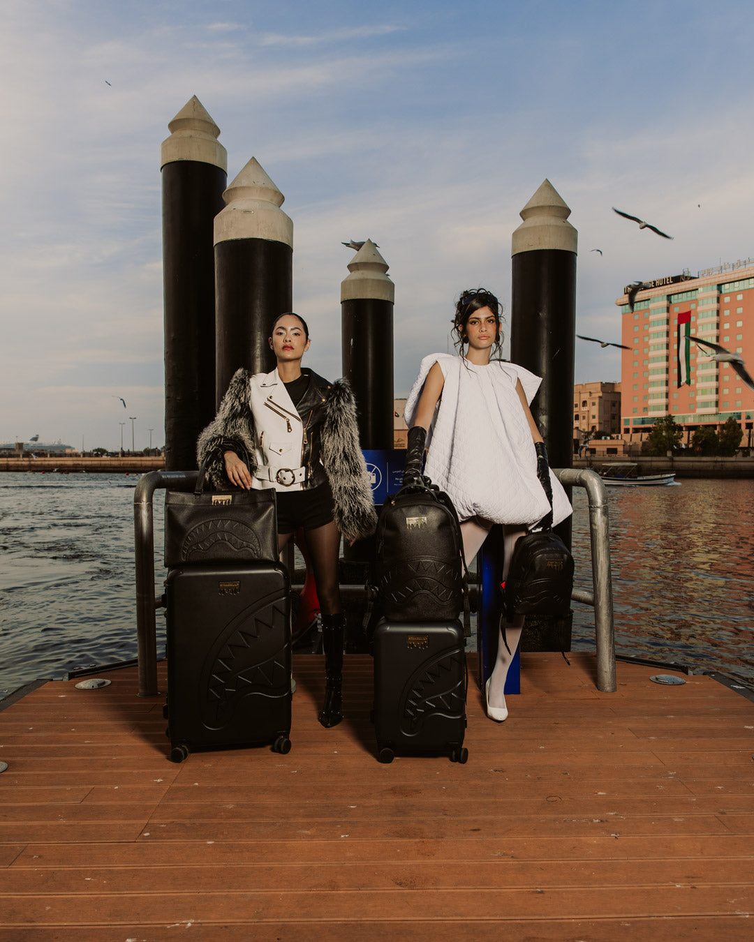 SPRAYGROUND® LUGGAGE GOLD BRICK LUXE CARRY-ON LUGGAGE