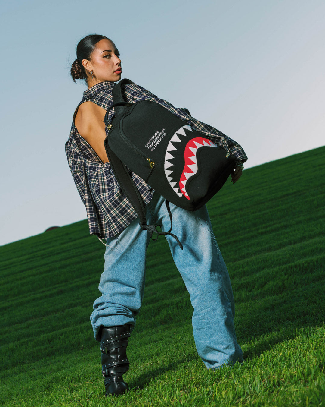 SPRAYGROUND® BACKPACK SHARK CENTRAL KNIT BACKPACK