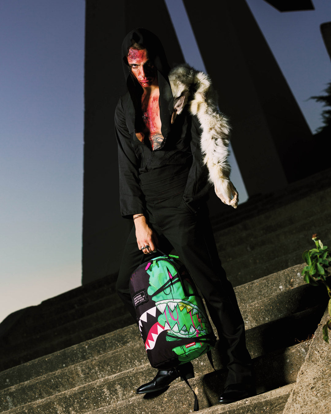 SPRAYGROUND® BACKPACK ZOMBIE OOZE SHARK CENTRAL BACKPACK