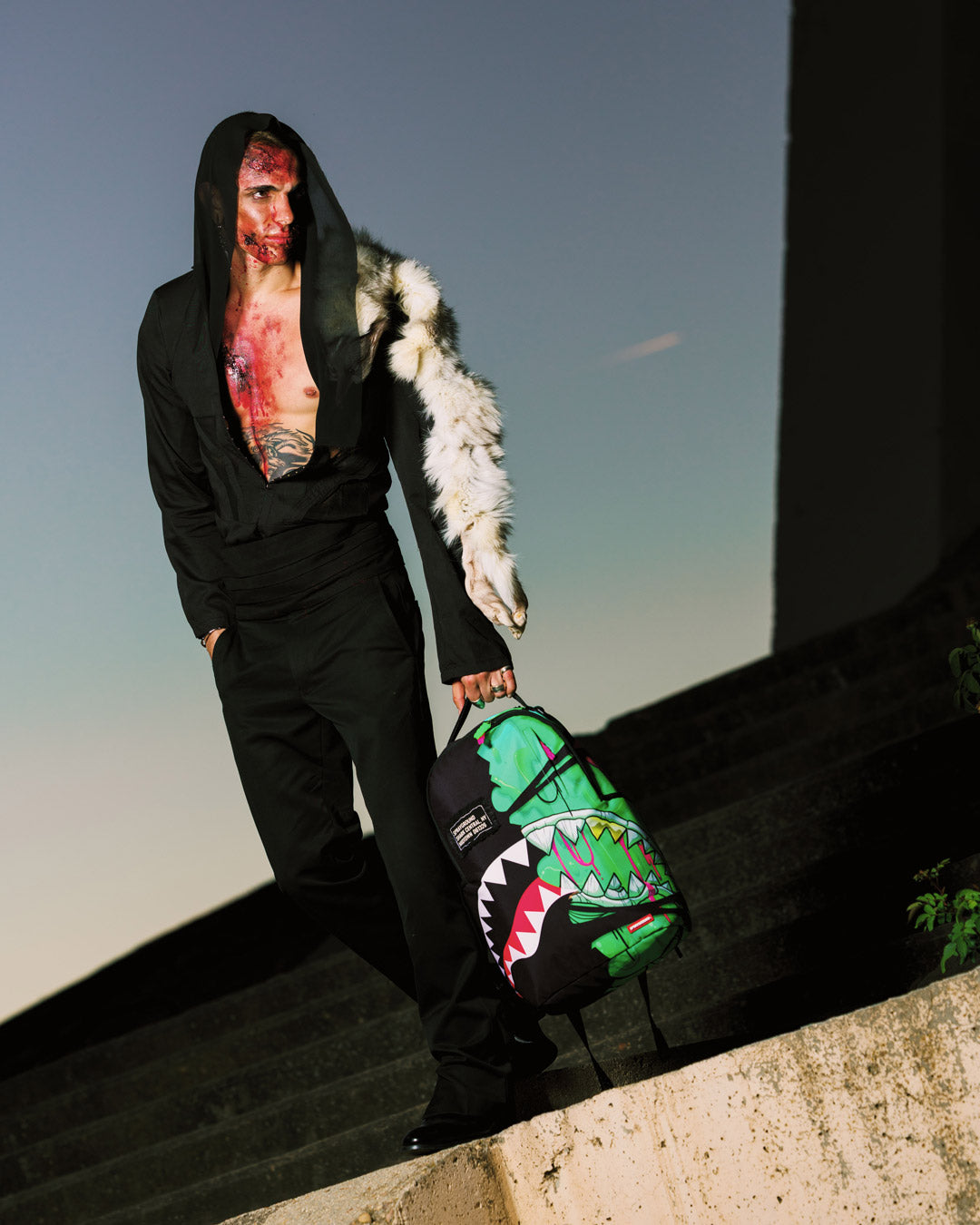SPRAYGROUND® BACKPACK ZOMBIE OOZE SHARK CENTRAL BACKPACK