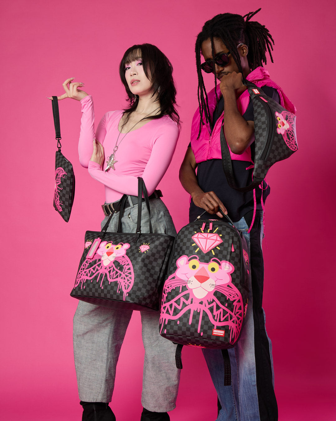 sprayground ピンクパンサーコラボ PINK PANTHER DIAMOND SHARK SAVVY CROSSBODY – SPRAYGROUND®