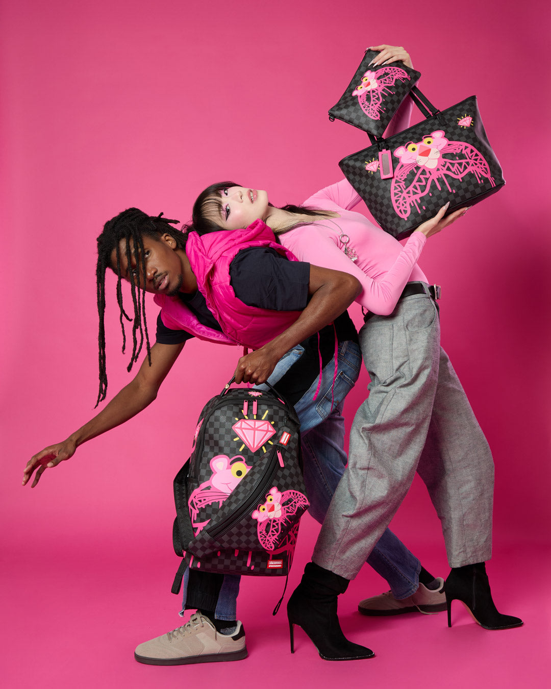 PINK PANTHER DIAMOND SHARK SAVVY CROSSBODY – SPRAYGROUND®