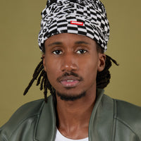 SPRAYGROUND® HAT BLACK AND WHITE WARP CHECK BEANIE