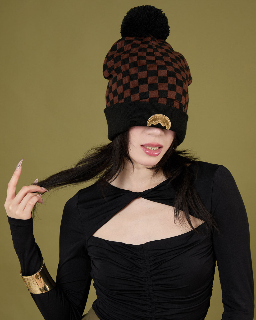 SPRAYGROUND® HAT SHARKS IN PARIS PUFF BEANIE