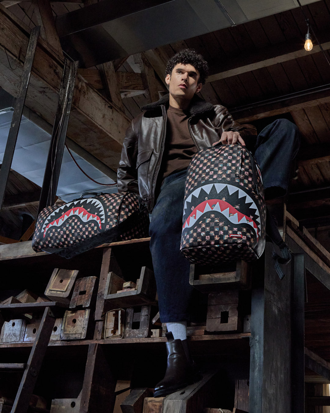 SPRAYGROUND® DUFFLE PEEKING CHARACTERS REMIX DUFFLE