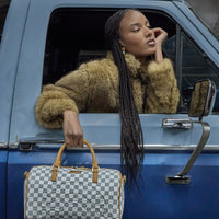 SPRAYGROUND® DUFFLE GRAFF EMBOSSED CREAM CHECK MINI DUFFLE