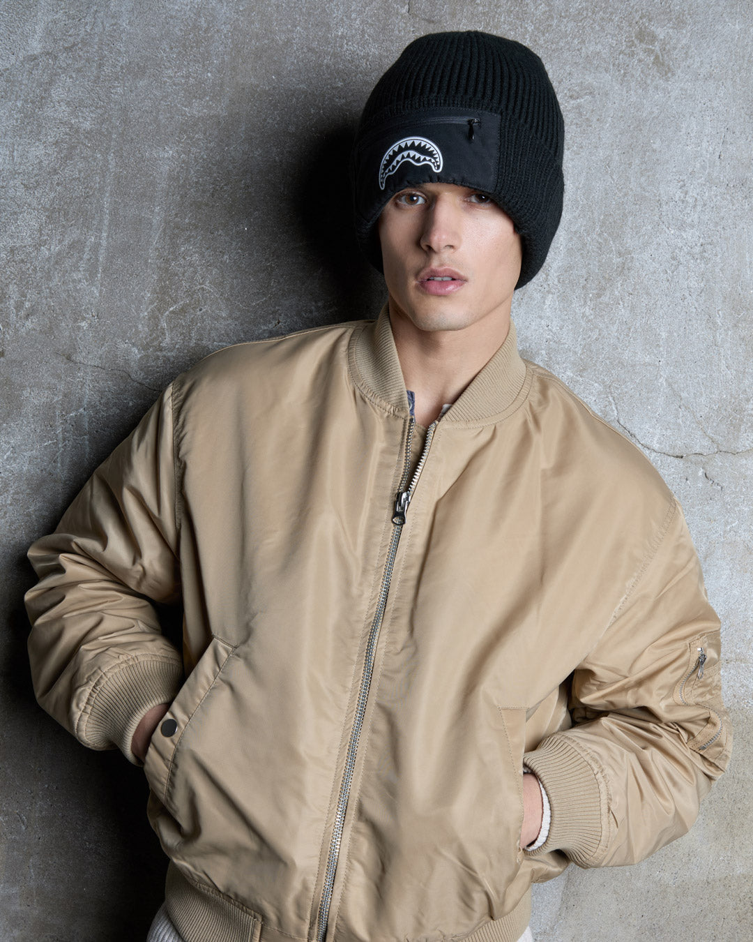 SPRAYGROUND® HAT BLACK POCKET BEANIE