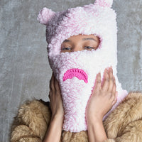 SPRAYGROUND® SKI MASK PINK FLEECE BEAR EARS SKI MASK
