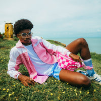 SPRAYGROUND® CROSSBODY PINK FUR CHECK SAVVY CROSSBODY