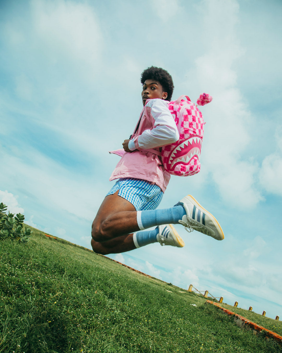 SPRAYGROUND® BACKPACK PINK FUR CHECK BACKPACK