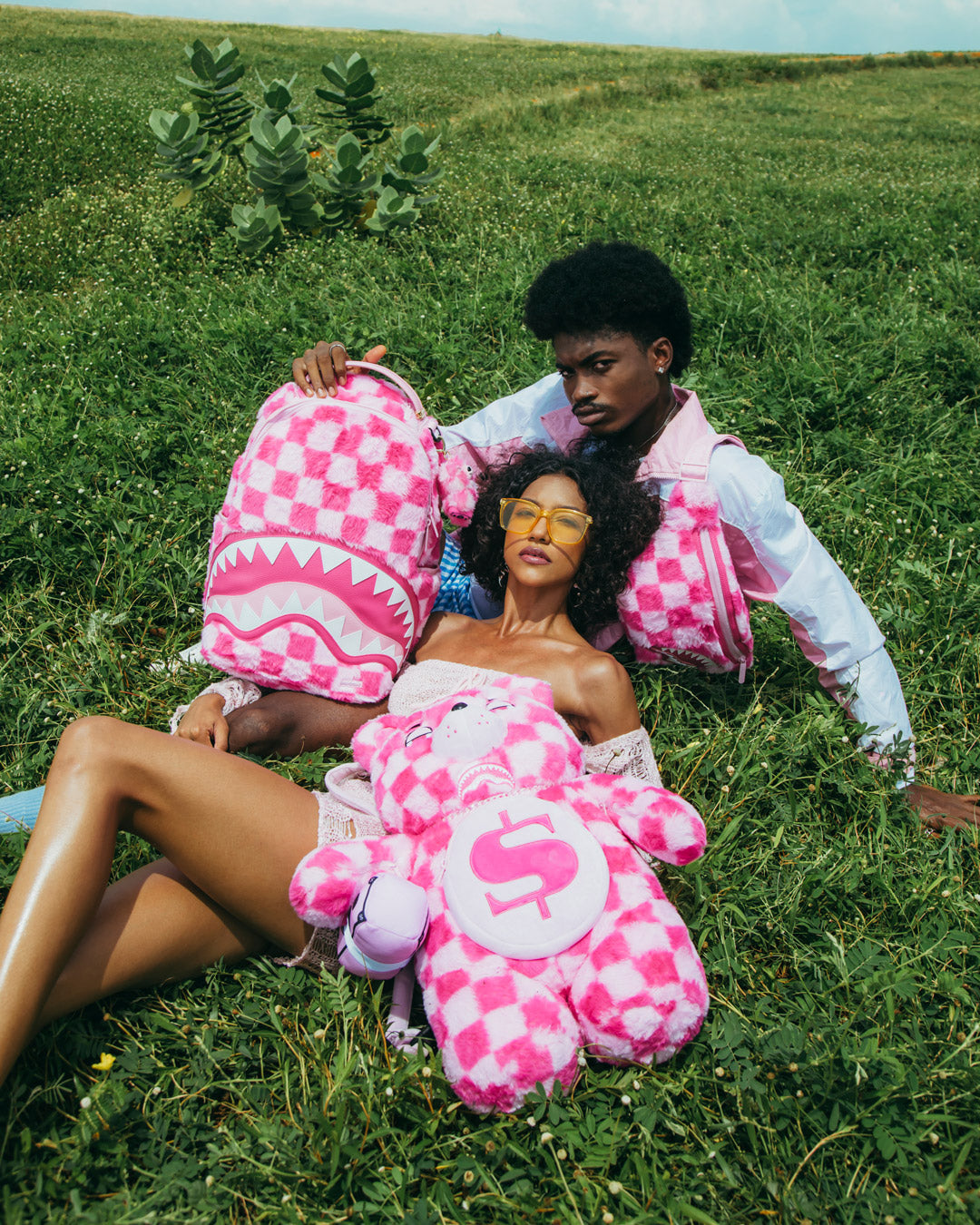 SPRAYGROUND® BACKPACK PINK FUR CHECK BACKPACK