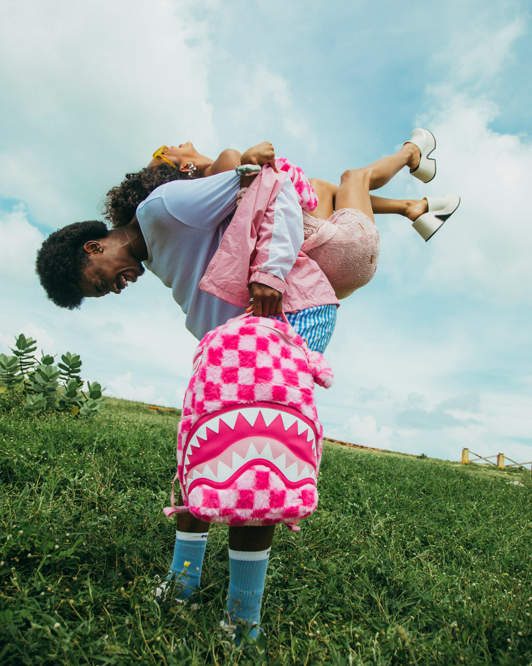 SPRAYGROUND® BACKPACK PINK FUR CHECK BACKPACK