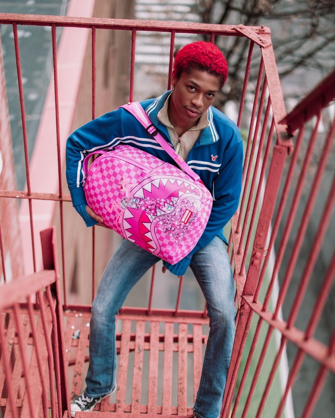 SPRAYGROUND® BACKPACK PINK PANTHER JUST DOIN MY JOB