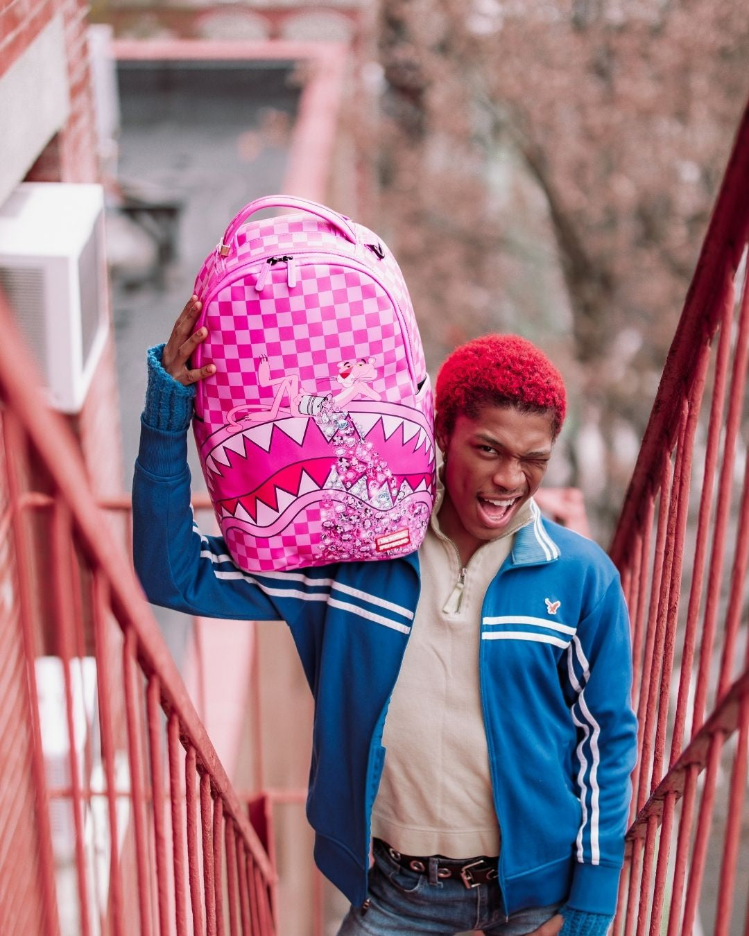 SPRAYGROUND® BACKPACK PINK PANTHER JUST DOIN MY JOB