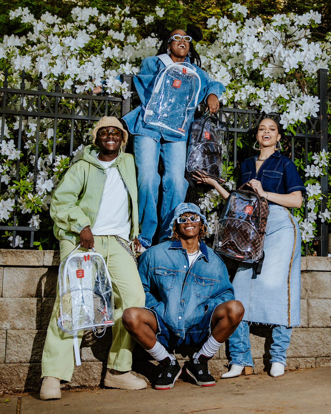 SPRAYGROUND® BACKPACK CLEAR VISION SHARKS IN PARIS - 100% ALL CLEAR DLX BACKPACK