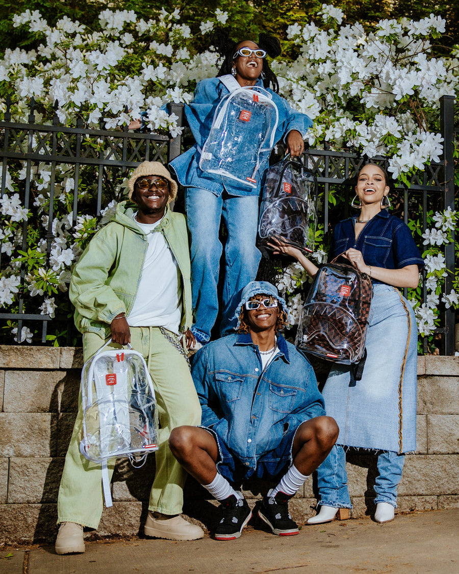 SPRAYGROUND® BACKPACK CLEAR VISION SHARKS IN PARIS - 100% ALL CLEAR DLX BACKPACK